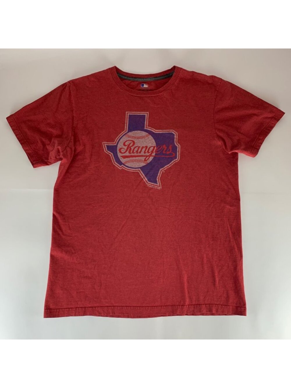 Texas Rangers MLB Retro Red Short Sleeve Crewneck Shirt Mens Large